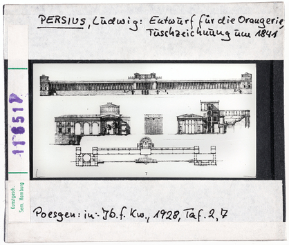 Vorschaubild Ludwig Persius: Entwurf für die Orangerie 